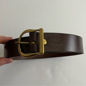 Maine Made Belt Brown Genuine Leather & Solid Brass Hardware Men’s Size 40